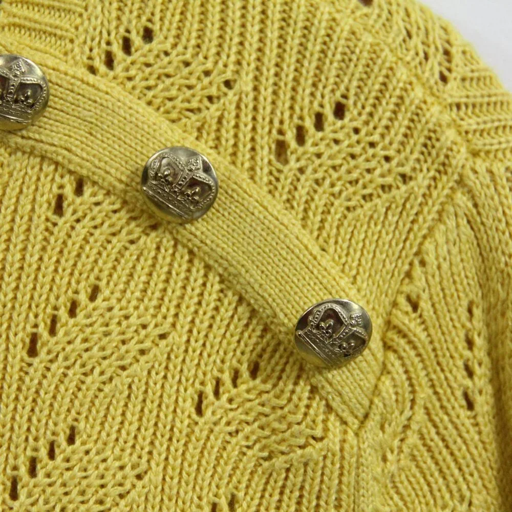 Talbots Pointelle Knit Sweater NEW Women Large Nautical striped Spring
